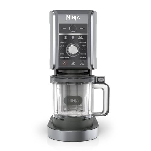 Ninja NC501 CREAMi Deluxe 11-in-1 Ice Cream & Frozen Treat Maker with 2 XL Family Size Pint Containers, Silver (Renewed) | Amazon (US)