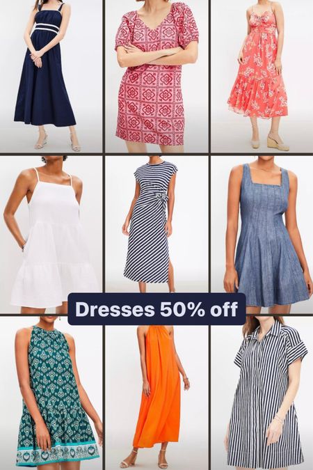 Dresses 50% off at LOFT. Dress sale. 

#LTKSeasonal #LTKOver40 #LTKSaleAlert
