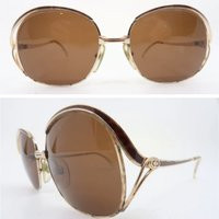 Unisex 1980's Christian Dior Gold & Brown Sunglasses, Made in Austria | Etsy (US)