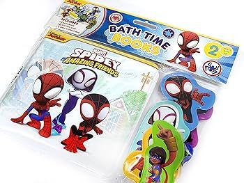 Spidey and his Amazing Friends Bath Time Books (EVA Bag) with Suction Cups and Mesh Bag | Amazon (US)