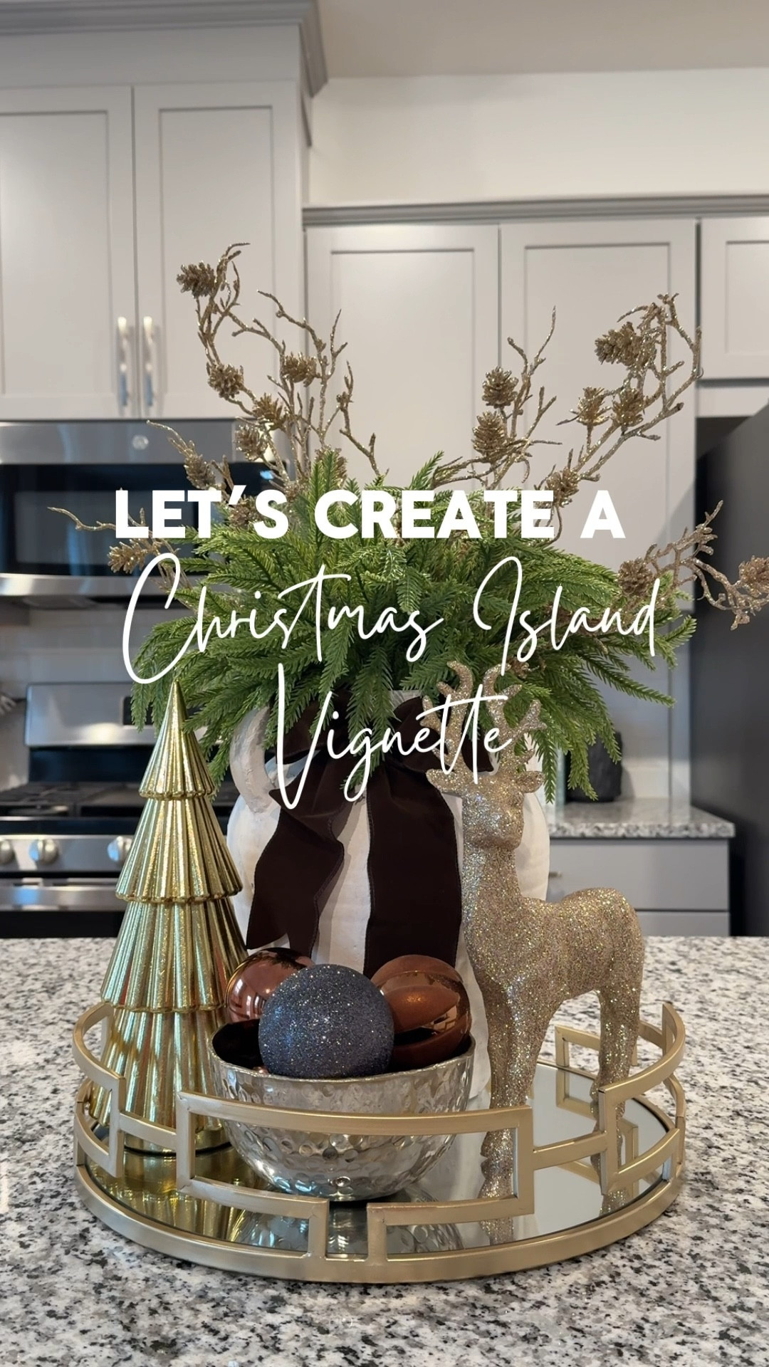 I put together this simple Christmas vignette on my kitchen island. Decking the halls brings me so much joy! 

#LTKHoliday #LTKSeasonal #LTKHome