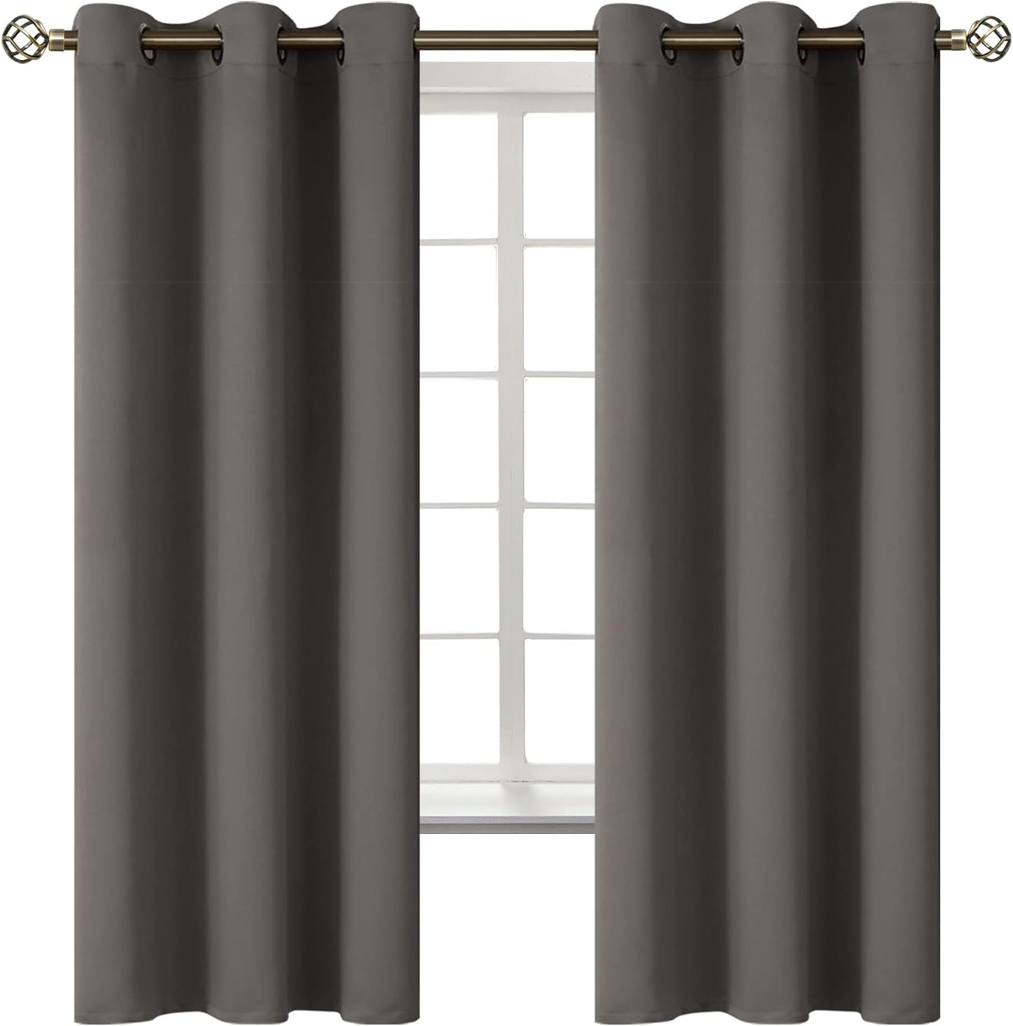 BGment Blackout Curtains for Bedroom - Grommet Thermal Insulated Room Darkening Curtains for Livi... | Amazon (US)