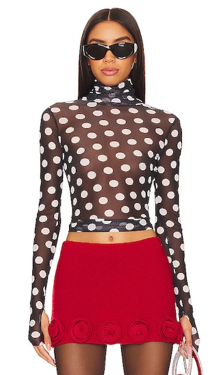 Zadie Top in Diagonal Dot | Revolve Clothing (Global)