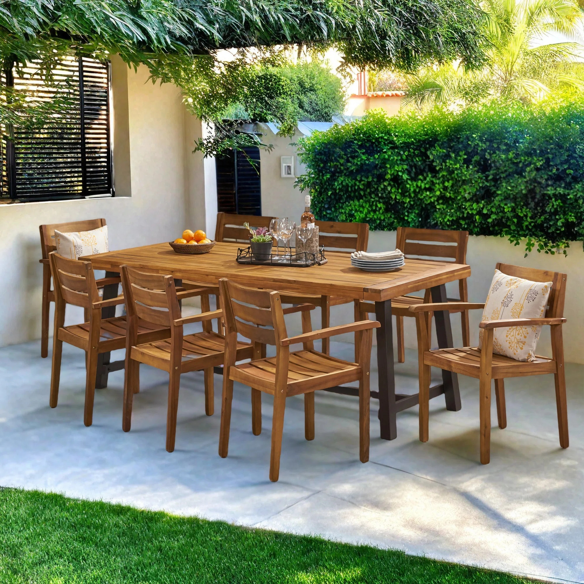 Mahoney Rectangular 8 - Person 79" Long Dining Set | Wayfair North America