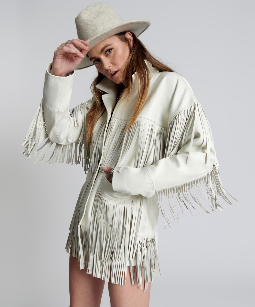 CHAOS WALKING FRINGED LEATHER JACKET | OneTeaspoon
