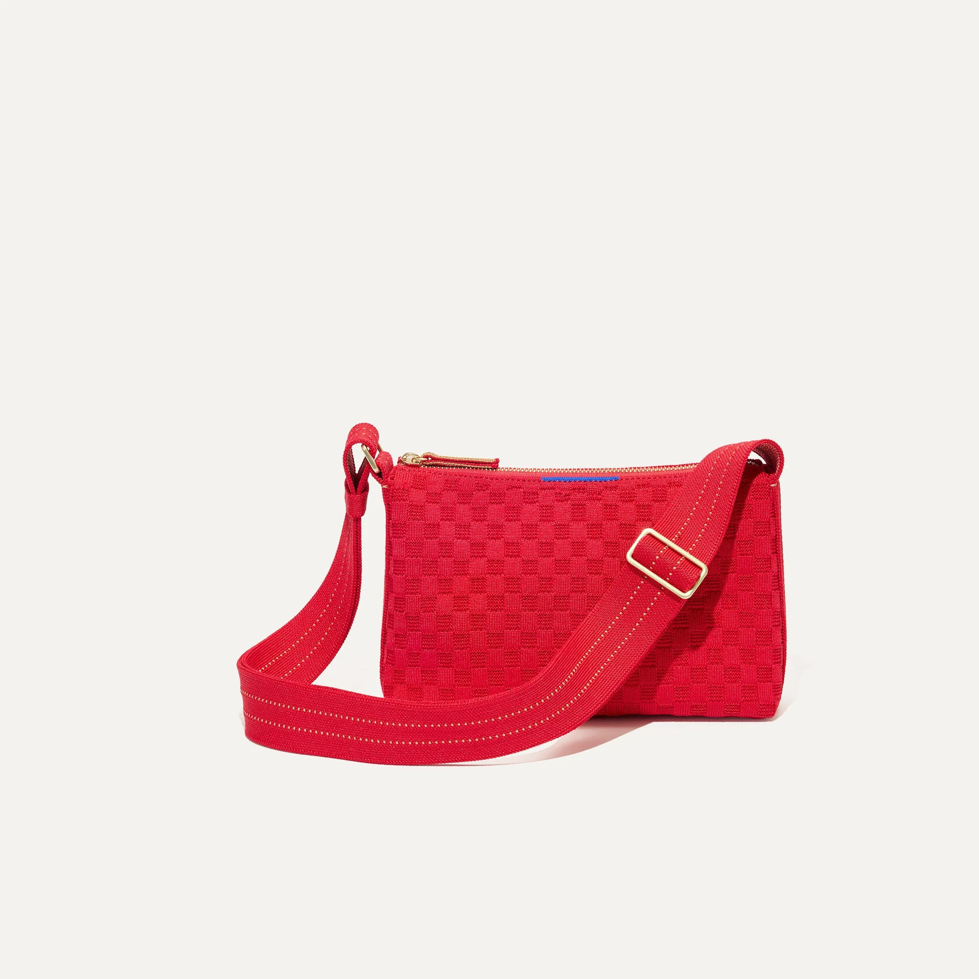 The Casual Crossbody in Red Crisp Basketweave | Rothy's | Rothy's