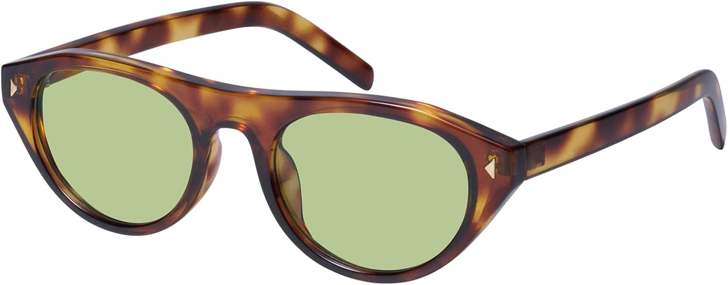 mosanana Trendy Oval Cat Eye Sunglasses for Women Retro Small Style MS25102 | Amazon (US)