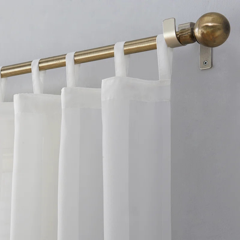 Wayfair Basics® Solid Sheer Tab Top Single Curtain Panel | Wayfair North America