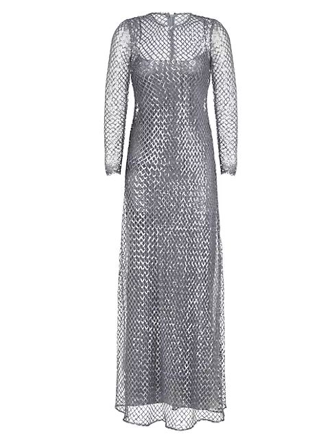 Kirsten Grid Sequin Gown | Saks Fifth Avenue