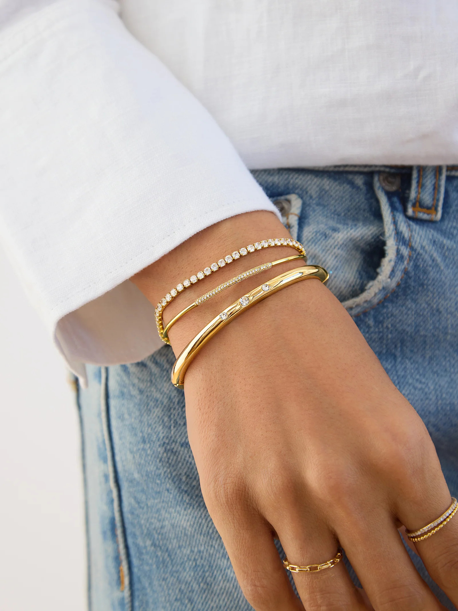 Destiny Bangle - Bezels Bangle | BaubleBar (US)