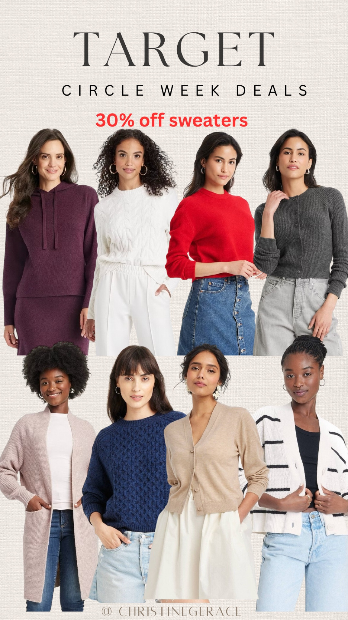 Target Circle week ! women’s sweaters on sale 30% off! Shop below

#LTKFindsUnder50 #LTKStyleTip #LTKSaleAlert