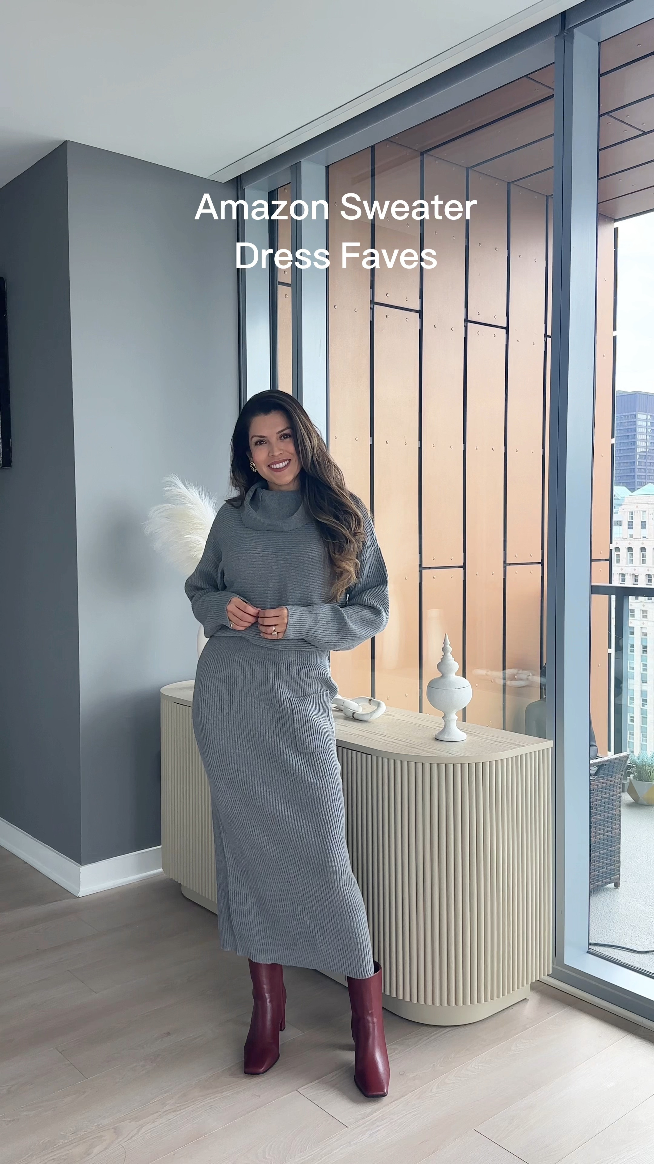 Amazon sweater dresses 
Knee high boots 
Fall dresses 

#LTKshoecrush #LTKHolidaySale #LTKstyletip