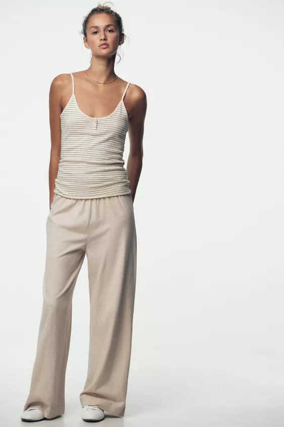 RUSTIC STRAIGHT-LEG TROUSERS | Zara UK