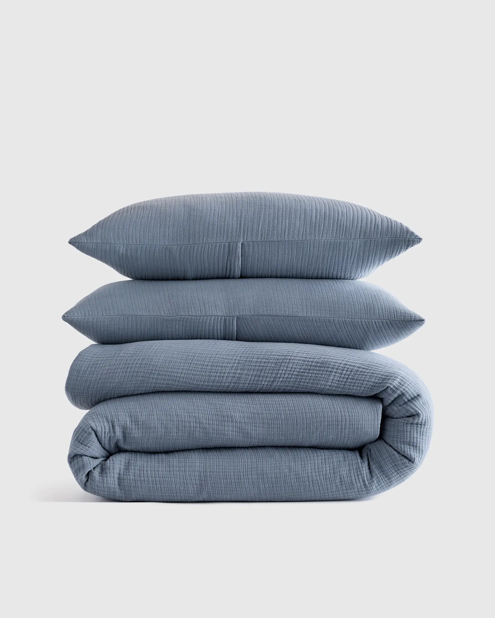 Organic Cotton Gauze Duvet Cover Set in Mineral | Quince