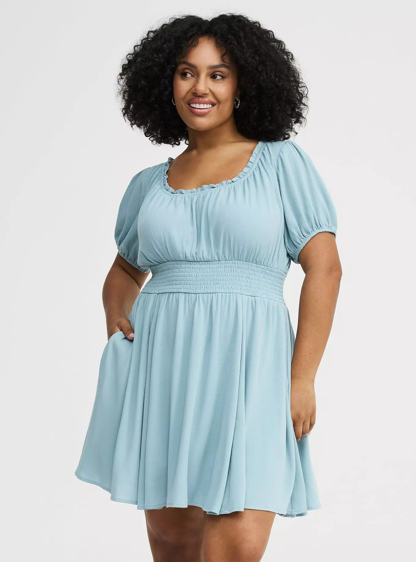 Crinkle Gauze Puff Sleeve Romper | Torrid (US & Canada)