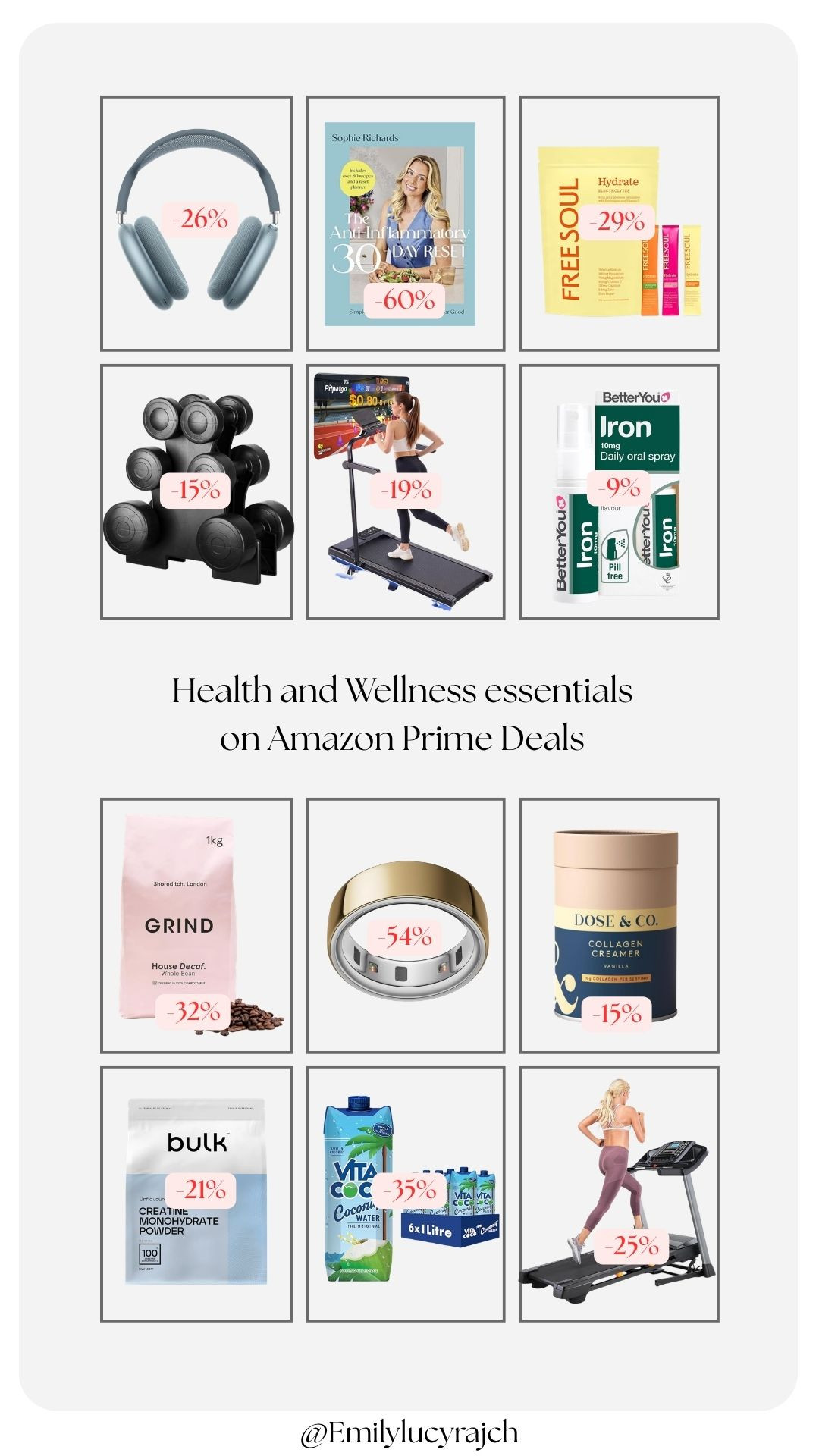 Health and Wellness essentials 
on Amazon Prime Deals! 

Amazon Prime Wellness, Health And Fitness Edit, Wellness Essentials, Home Workout Picks, Lifestyle And Supplement Buys, Prime Day Favourites 

 #LTKuk #LTKeurope #LTKfitness