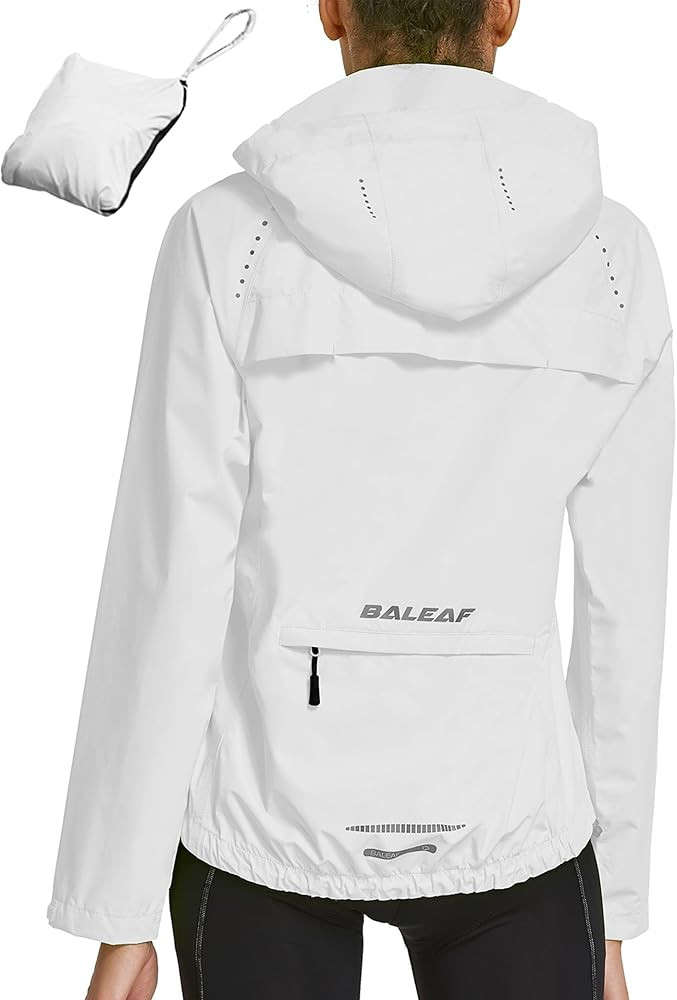 baleaf Women's Rain Jackets Waterproof Windbreaker Packable Running Lightweight Cycling Jacket Re... | Amazon (US)