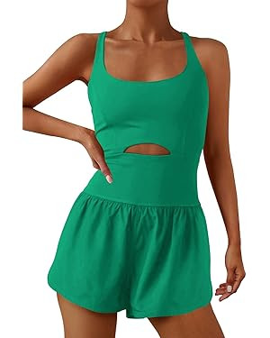 ReachMe Womens Running Onesie Workout Rompers One Piece Outfits Exercise Jumpsuits Gym Yoga Cloth... | Amazon (US)