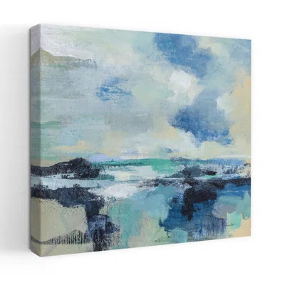Coastal Coastal Blues I With Abstract Aqua Art | Wayfair North America