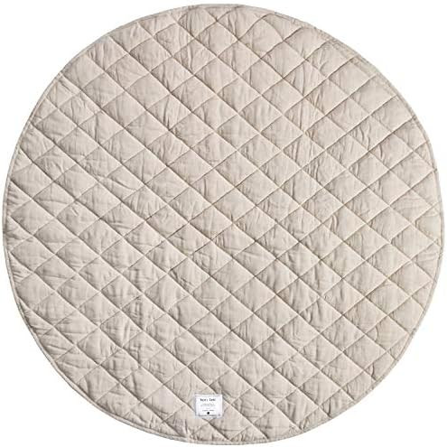Baby Play Mat | Pure French Flax Linen Tummy Time Mat | Luxury Quilted Play Mats for Infants | Babie | Amazon (US)