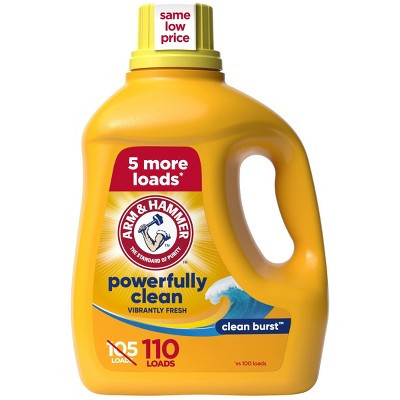 Arm & Hammer Clean Burst Liquid Laundry Detergents 110 Loads - 110oz: Bleach-Free, Phosphate-Free | Target