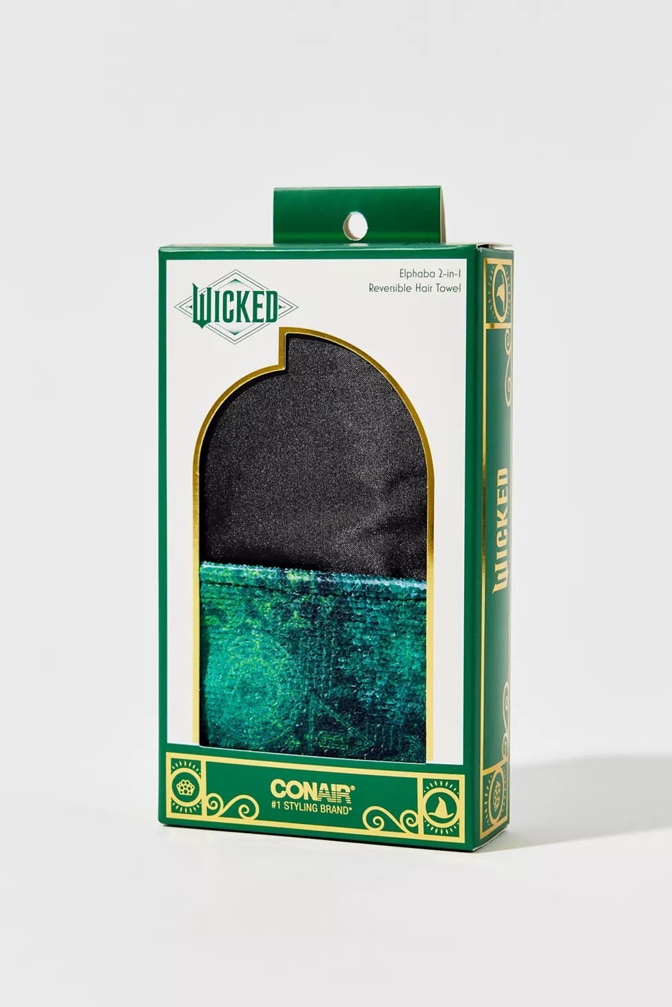 Conair X Wicked 2-In-1 Reversible Satin Hair Wrap & Microfiber Towel | Urban Outfitters (US and RoW)