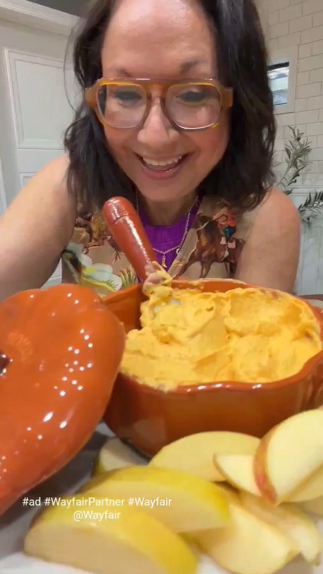 #ad Lina has the perfect tablescape for any fall party or even Thanksgiving - and it all came from Wayfair!

Pretty candlesticks nestled with a pumpkin pitcher, some stacked pumpkin decor, and cloth napkins - then whip up something tasty to fill the gorgeous Staub pumpkin-shaped cocotte. #WayfairPartner #Wayfair @Wayfair 

 #LTKfoodie #LTKSeasonal #LTKHome