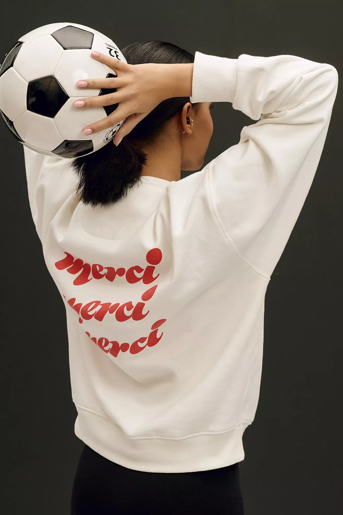 Araminta James Merci Crewneck Sweatshirt | Anthropologie (US)