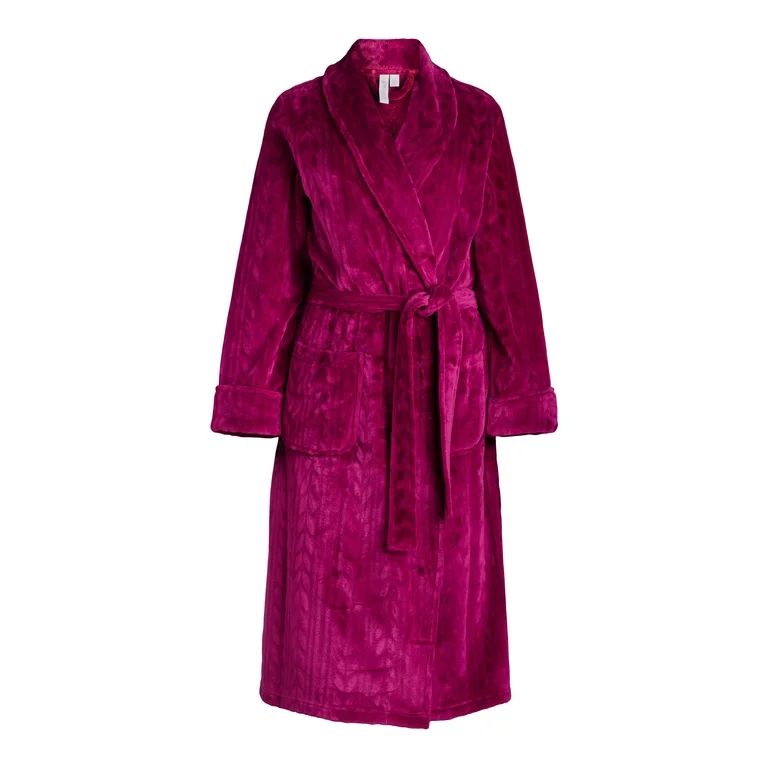 Joyspun Women's Cable Robe - Walmart.com | Walmart (US)