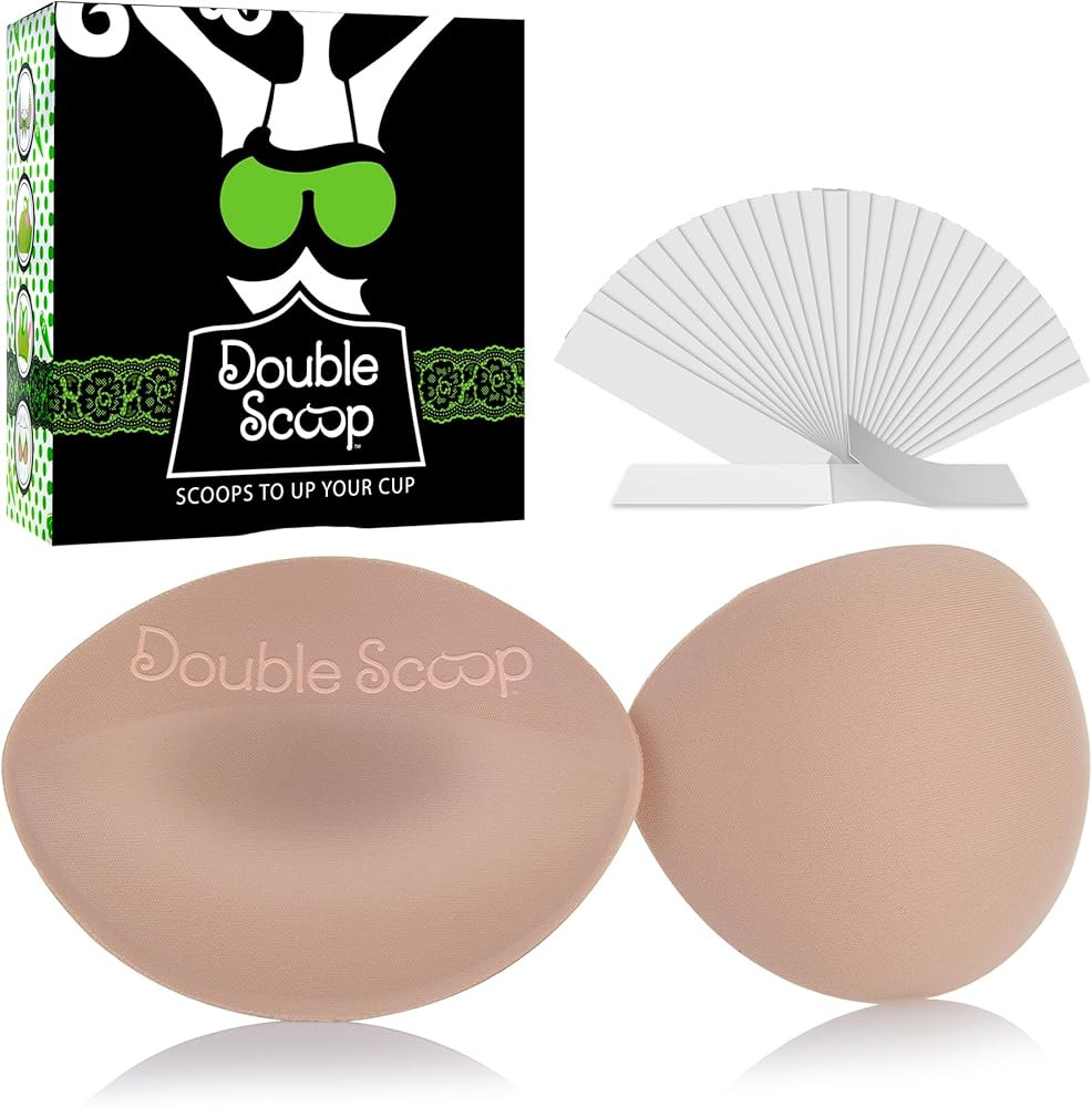 Double Scoop® Push Up Bra Inserts w/Bonus Sticky Tape Strips, Instant Breast Implants, Replaceme... | Amazon (US)