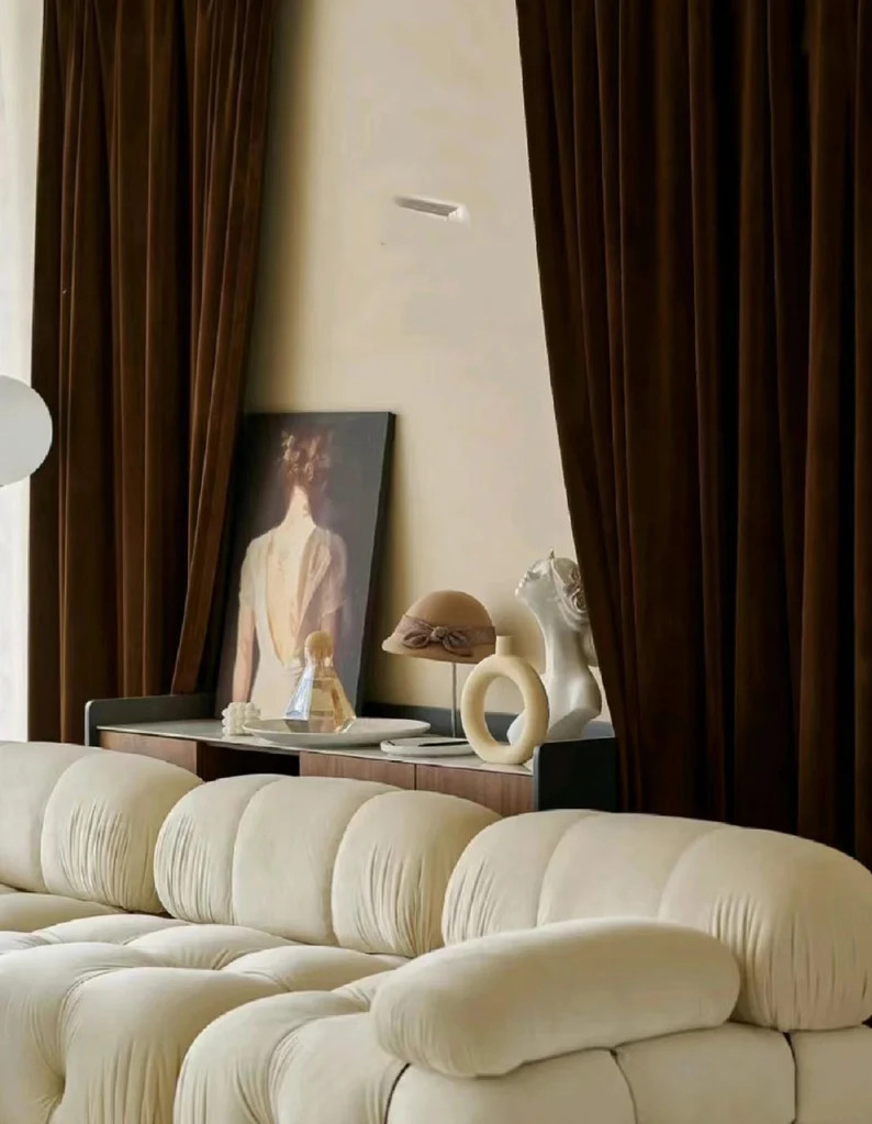 Pair of Chocolate Colour Curtain Draperies, Any Size,living & Bedroom Curtains,custom Curtains - ... | Etsy (US)