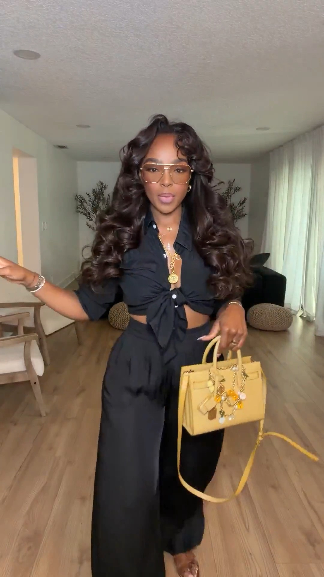 Hi babes!

This all black look is such a vibe 🖤 The tie-front top paired with the flowy pants gives that effortless elevated feel while still being comfortable and easy to wear all summer long.

Where to wear this:
Vacation dinners
Girls night
Date nights
Rooftop drinks
Summer events

I love outfits like this because every piece can be styled so many different ways — the top works with denim, skirts, or trousers and the pants instantly elevate even the simplest basics, so your cost per wear drops fast.

Everything is linked below

xx Kira | Kira’s Fashion Finds

34D - 27 - 40 | size small or 4

#LTKgrwm #LTKootd #LTKvlog
