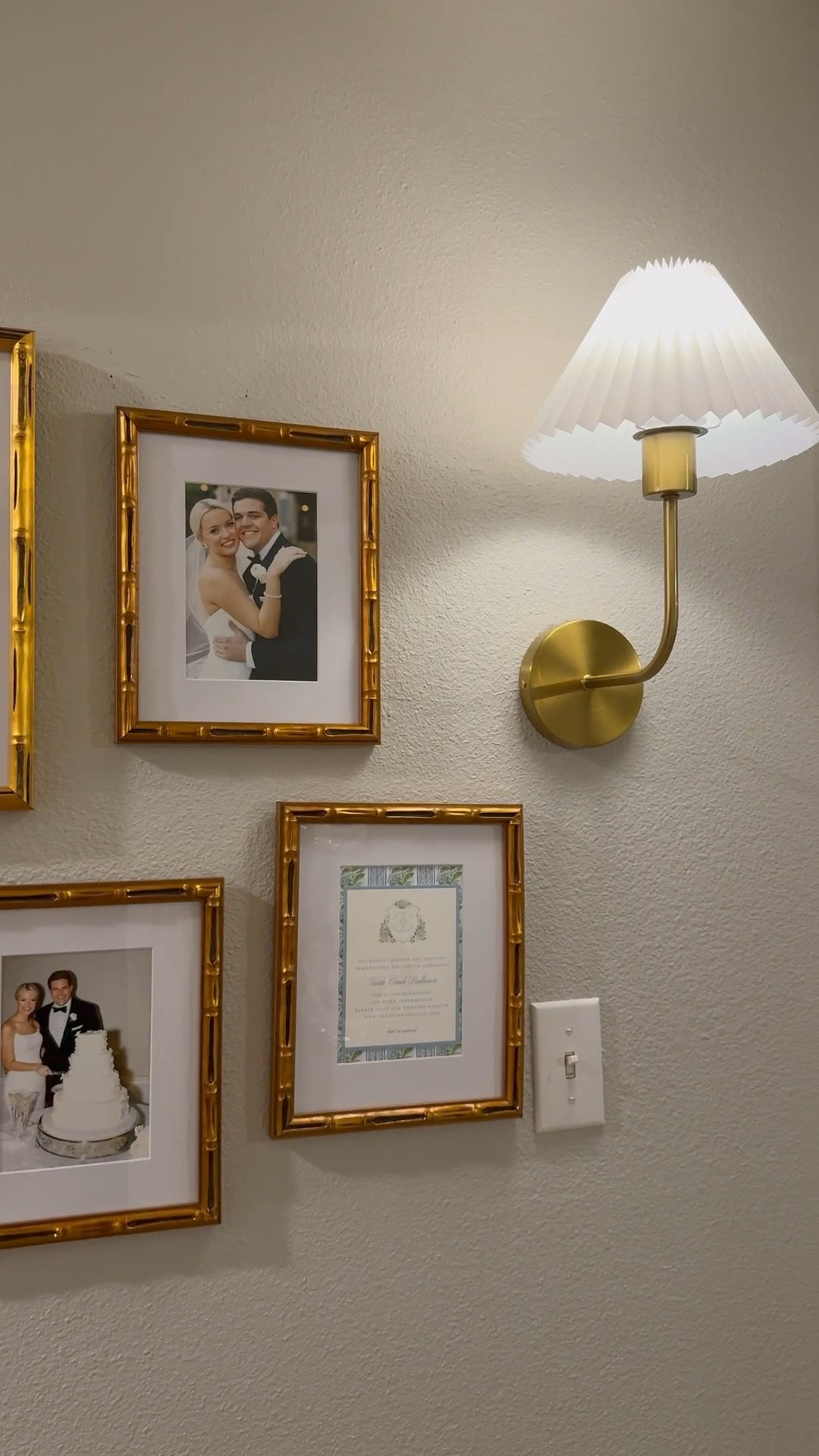 Obsessed with our bamboo frames and wireless sconces! SO affordable and such a fun way to showcase all our wedding photos. 

#amazonfinds #frames #homedecor #sconces

#LTKHome #LTKFindsUnder100 #LTKFindsUnder50