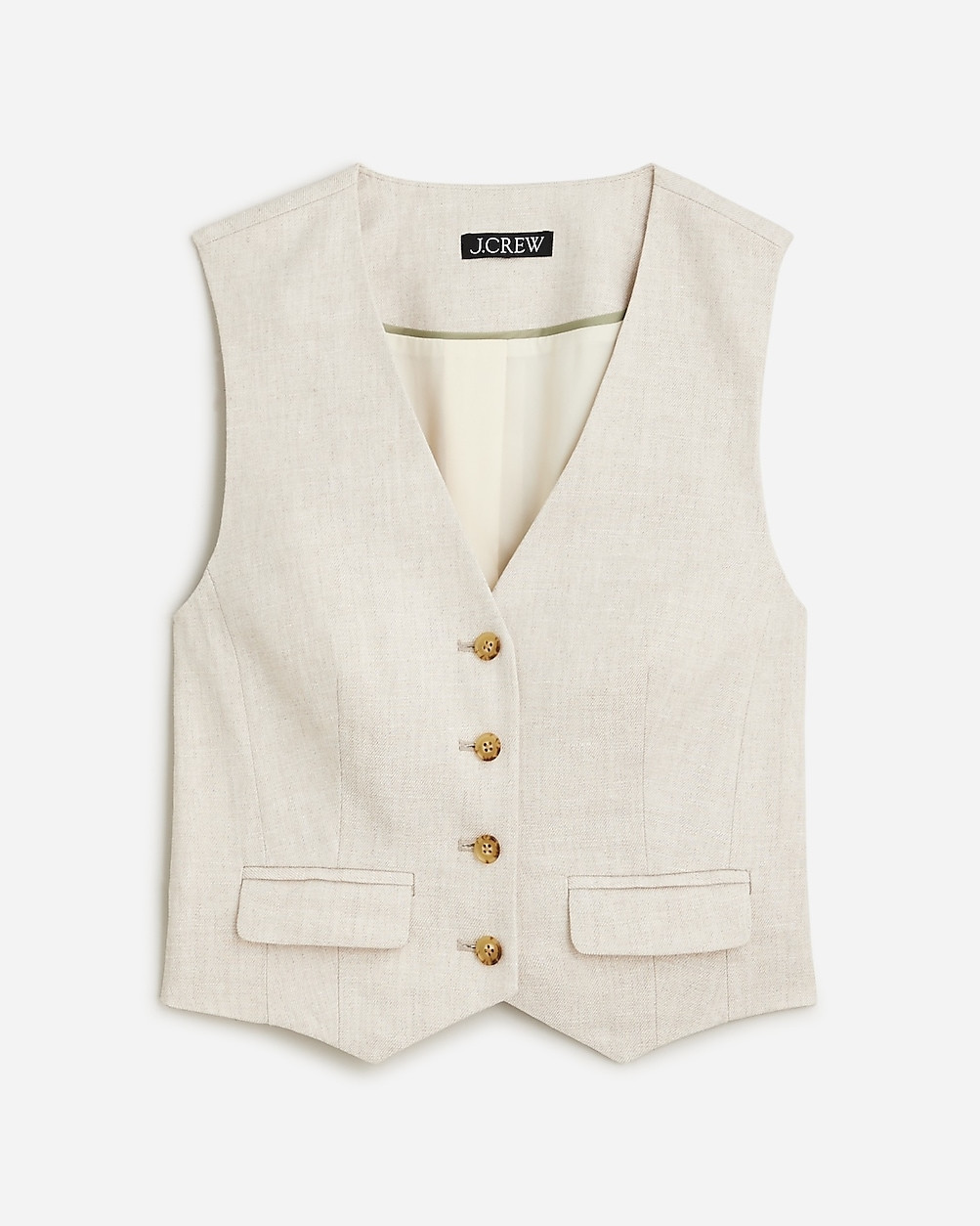 Classic vest in stretch linen blend | J. Crew US