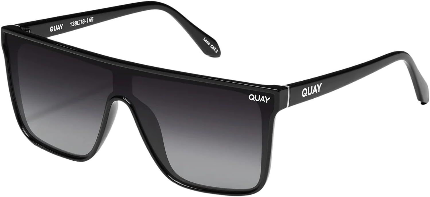 Quay Women's Nightfall Flat Top Shield Sunglasses | Amazon (US)