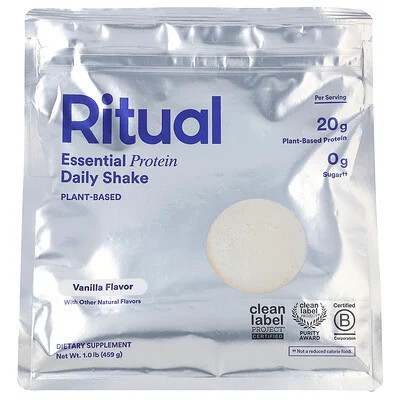 Ritual, Essential Protein Daily Shake, Vanilla, 1 lb (459 g) | iHerb