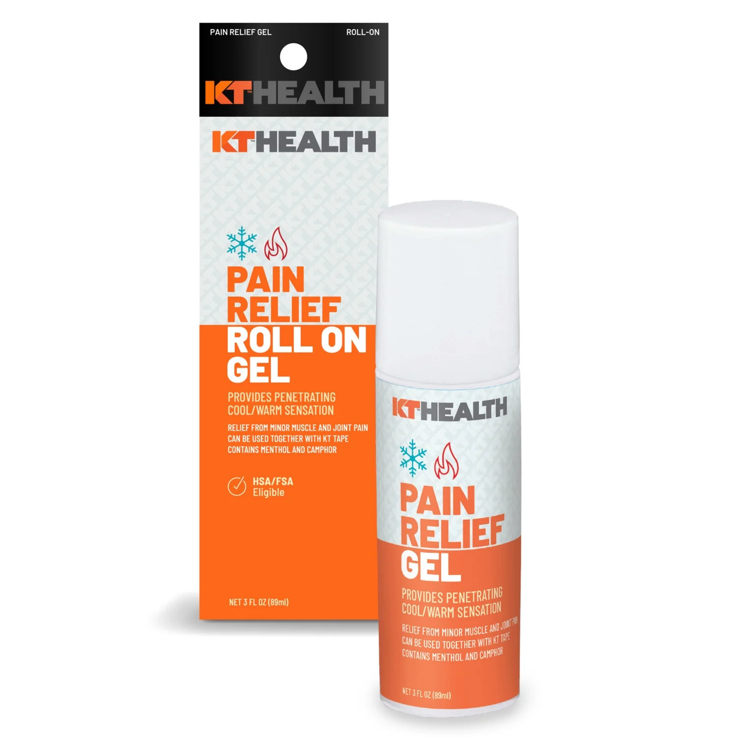 KT Tape KT Health Pain Relief Roll On Gel, Cool and Warm, Clear, 3oz HSA/FSA Eligible - Walmart.c... | Walmart (US)