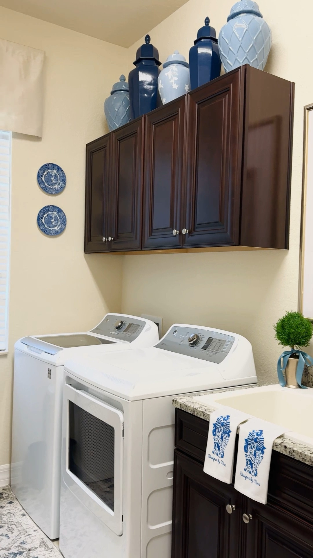 A beautiful blend of style & function in our laundry room/mudroom! 🤎🩵💙

Home Organization | Home Refresh | Blue & Brown Laundry Room | Builder Grade Upgrades | Laundry Baskets | Laundry Rack | Transitional Home | Utility Room | Spring Home Refresh 

#LTKHome