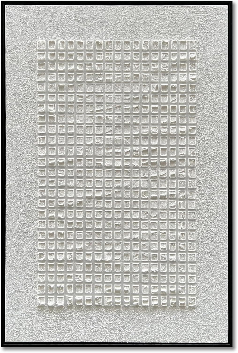 NANKAI Art White Texture Abstract Art Oil Painting 36x24 Inches Contemporary Minimalist Art Large Home Wall Decoration | Amazon (US)