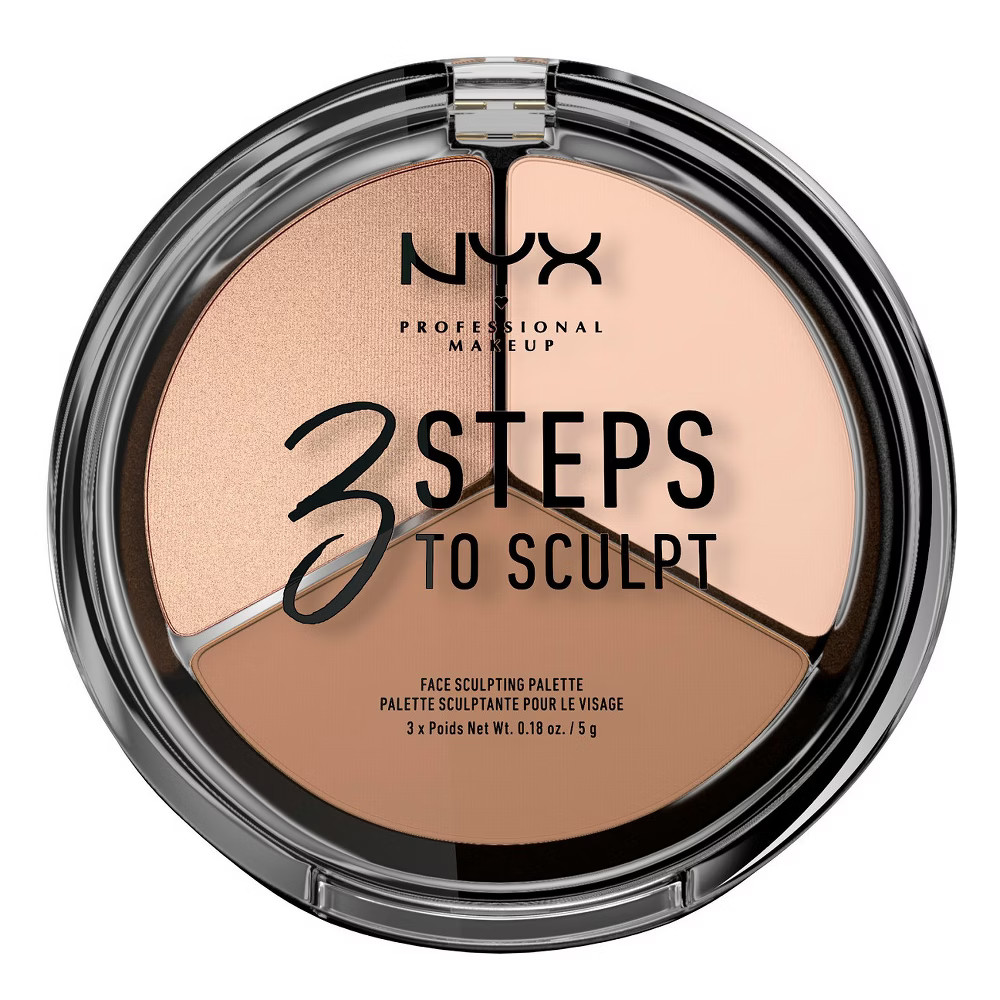 NYX Professional Makeup 3 Steps to Sculpt Face Sculpting Pressed Powder Palette - Fair - 0.53oz | Target