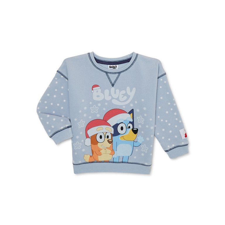 Bluey Toddler Boys Holiday Crewneck Sweatshirt, Sizes 2T- 5T - Walmart.com | Walmart (US)