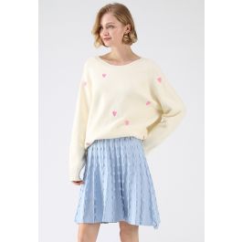 Sweet Love Spot Knit Sweater in White | Chicwish