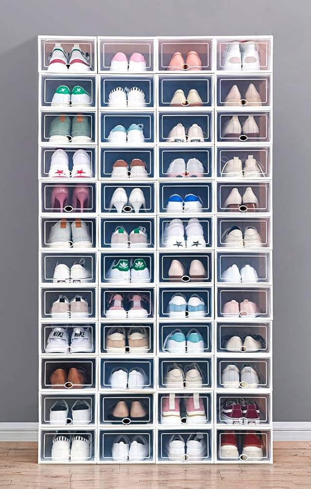 Kit 20 Caixas Organizador Sapato/Tênis/Sandália-Sapateira Cor:Branco | Amazon (BR)