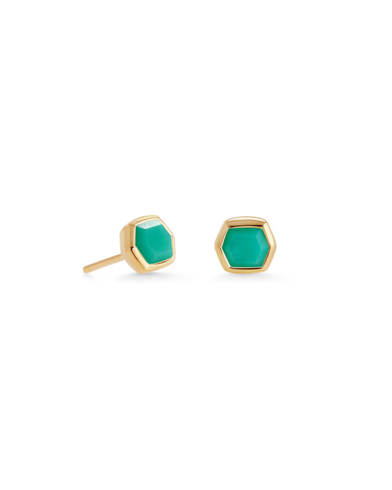 Davie 18K Gold Vermeil Stud Earrings in Rainbow Moonstone | Kendra Scott