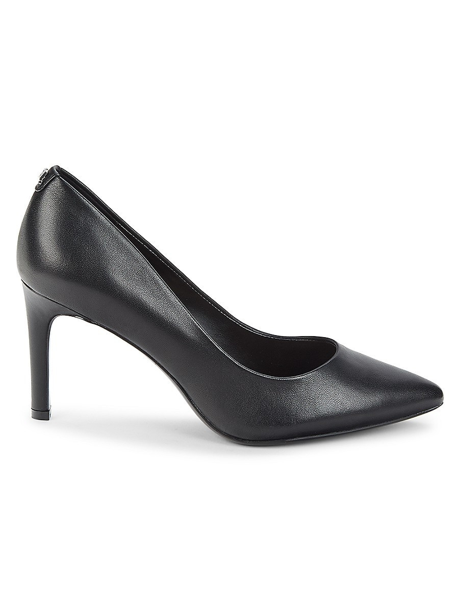 Karl Lagerfeld Paris Women's Glora Point Toe Leather Pumps - Black - Size 7.5 | Saks Fifth Avenue OFF 5TH
