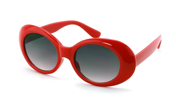 V.W.E. Vintage Sunglasses UV400 Bold Retro Oval Mod Thick Frame Sunglasses Clout Goggles with Gradie | Amazon (US)