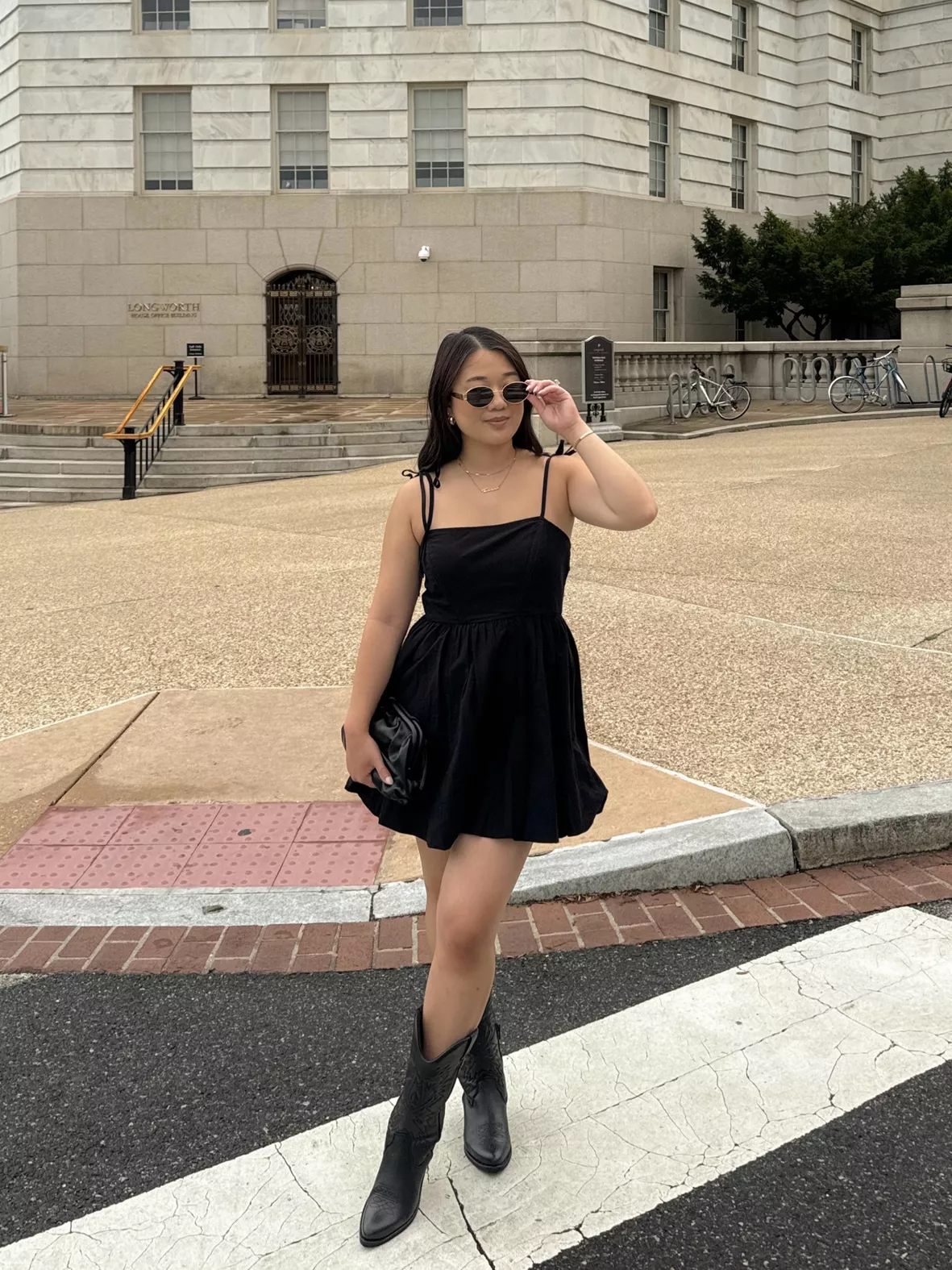 cowboy boots and summer dresses dress & boot combo . . . . . outfit, white babydoll dress, white cowboy boots, outfit inspo, todays outfit You can choose from 6 colors 7 Boots and dresses ideas