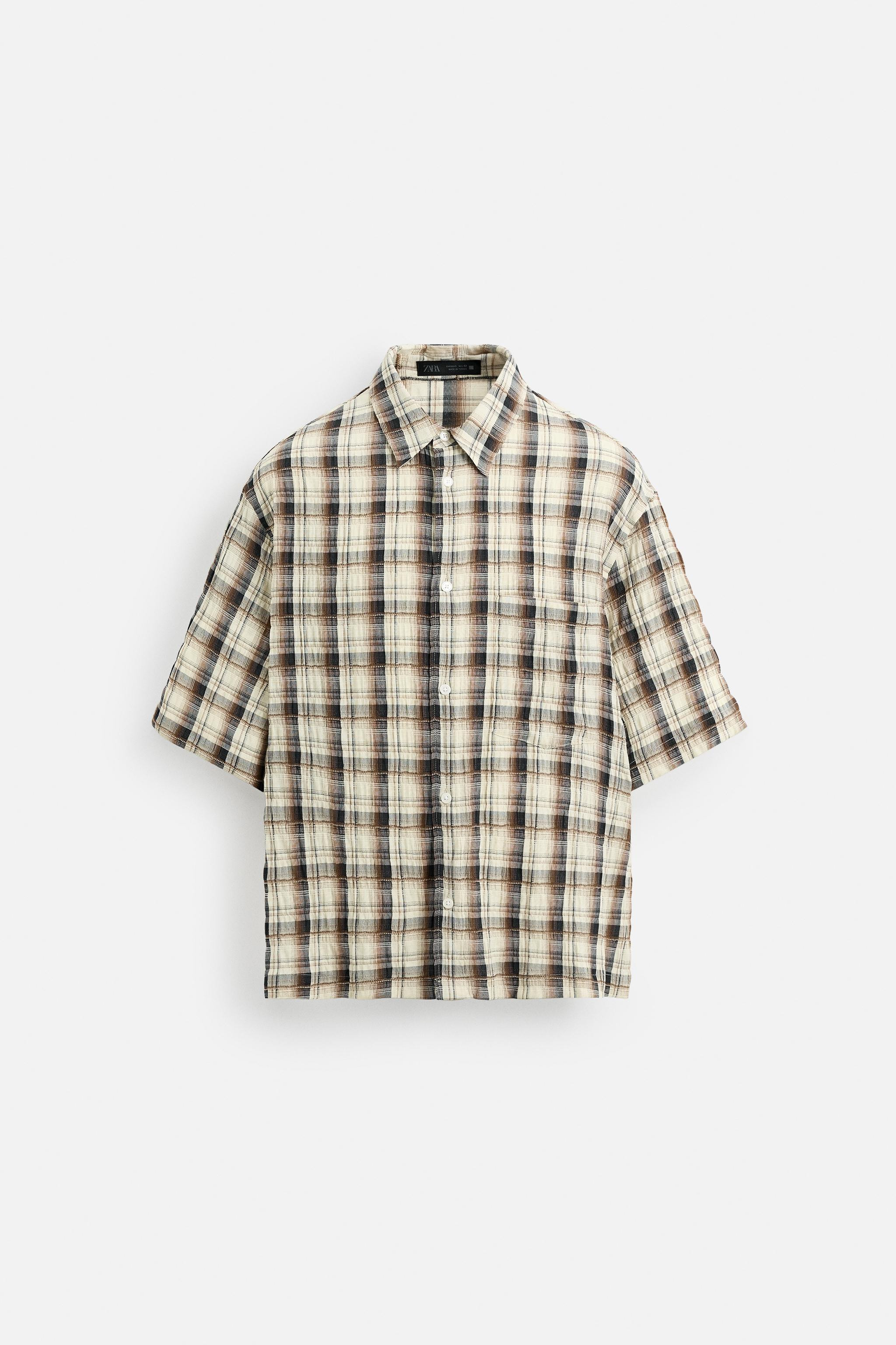 TEXTURED PLAID SHIRT | Zara US