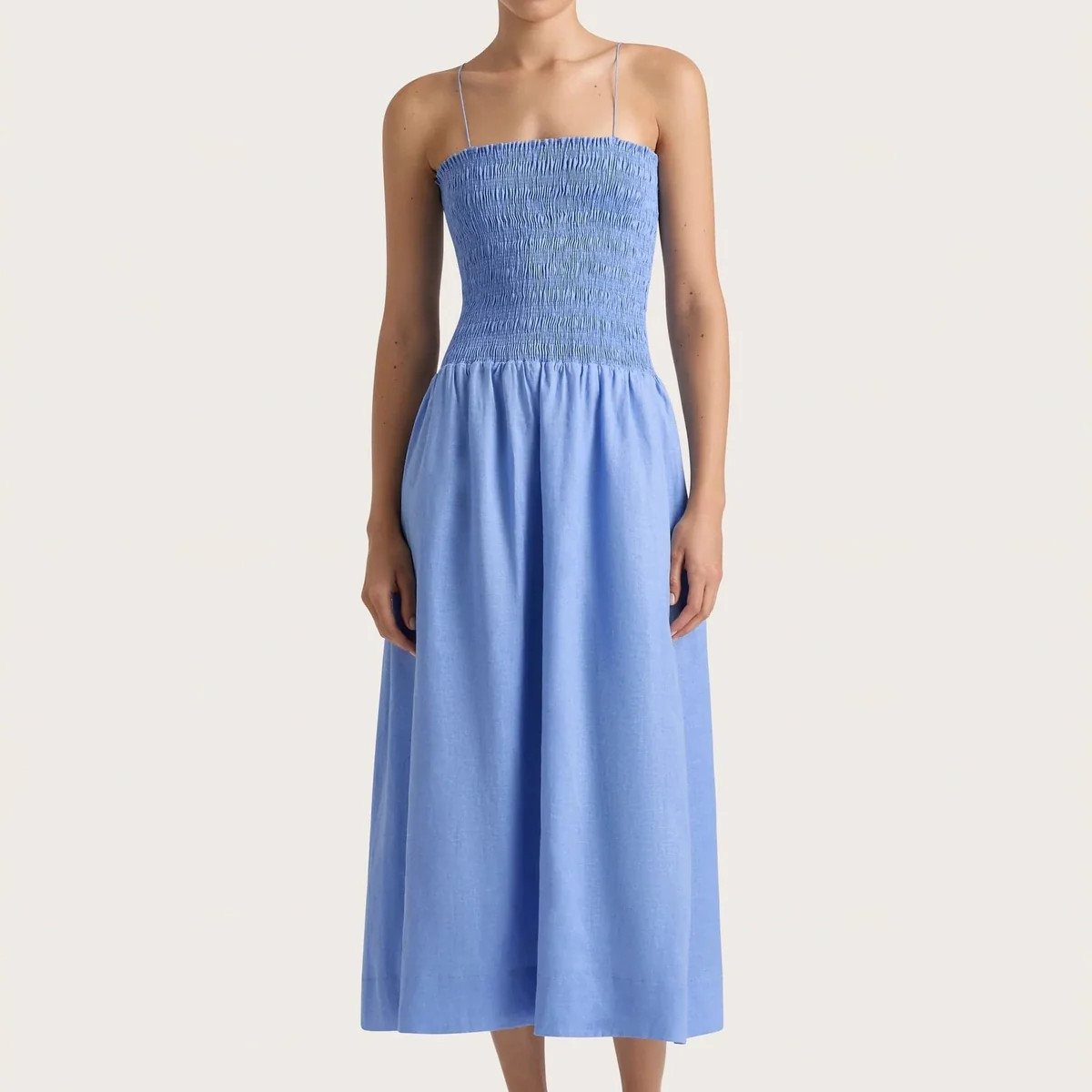 Geriba Midi Dress Mid Blue - Final Sale | Faithfull (AU)