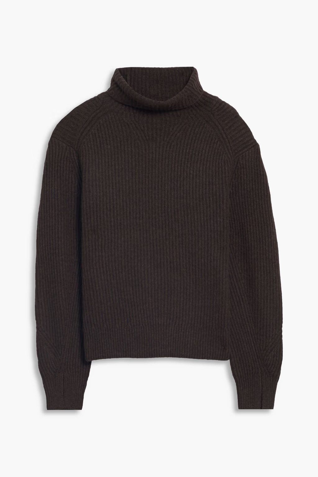 Dark brown Pierce brushed ribbed cashmere turtleneck sweater | RAG & BONE | THE OUTNET | The Outnet (US and CA)